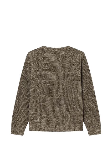 maglione bros crew neck uomo marrone mlange CARRER | BOROS CREW NECKBROWN